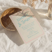 Invitation Mariage de printemps amusant écrit à la main paste