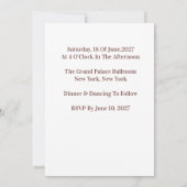 Invitation Mariage de printemps avec fleurs de pêche 💐 (Dos)