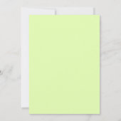 Invitation Mariage de printemps botanique vert citron luxuria (Dos)