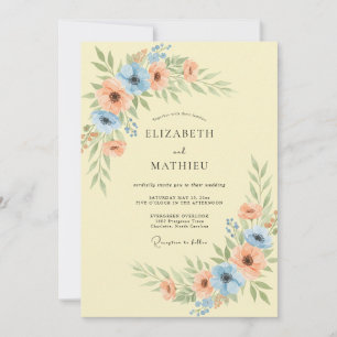 Invitation Mariage de printemps crémeux immaculé