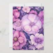 Invitation Mariage de printemps de couleur violet pinkish (Dos)