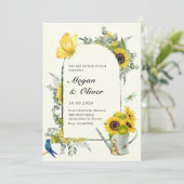 Invitation Mariage de printemps des fleurs de soleil (Debout devant)