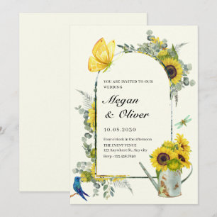 Invitation Mariage de printemps des fleurs de soleil