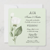 Invitation Mariage de printemps des Tulipes blanches (Devant)