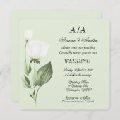 Invitation Mariage de printemps des Tulipes blanches (Devant / Derrière)