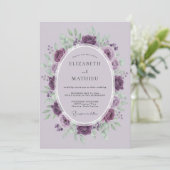 Invitation Mariage de printemps divine prune (Debout devant)