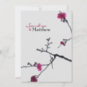 Invitation Mariage de printemps Double Bonheur/Mariage chinoi (Devant)