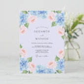 Invitation Mariage de printemps doux lavande (Debout devant)