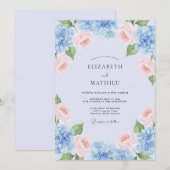 Invitation Mariage de printemps doux lavande (Devant / Derrière)