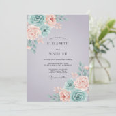 Invitation Mariage de printemps doux lilas (Debout devant)