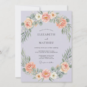 Invitation Mariage de printemps élégant au lavande