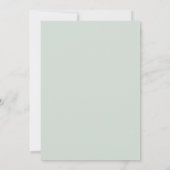 Invitation Mariage de printemps en cascade vert sauge (Dos)