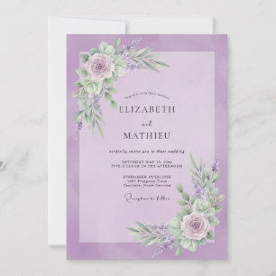 Invitation Mariage de printemps enchanteur au lilas
