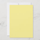 Invitation Mariage de printemps ensoleillé jaune citron (Dos)
