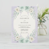 Invitation Mariage de printemps éthéré aux lilas (Debout devant)