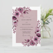 Invitation Mariage de printemps exceptionnel prune (Debout devant)