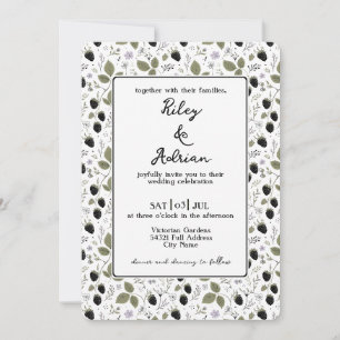 Invitation Mariage de printemps Fleur de Lavande Mûre de Jard