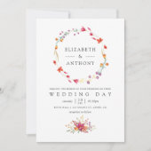 Invitation Mariage de printemps Fleur sauvage d'Aquarelle (Devant)