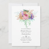 Invitation Mariage de printemps floral (Devant)