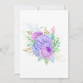 Invitation Mariage de printemps floral (Dos)