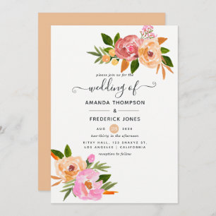 Invitation Mariage de printemps floral