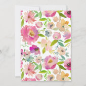 Invitation Mariage de printemps floral rose pâle rose (Dos)