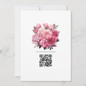 Invitation Mariage de printemps floral rose simplement (Dos)