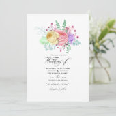 Invitation Mariage de printemps floral rustique (Debout devant)