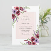 Invitation Mariage de printemps frappant en Bourgogne (Debout devant)