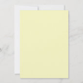 Invitation Mariage de printemps jaune pâle et vif (Dos)