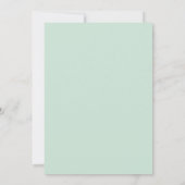 Invitation Mariage de printemps joyeux vert menthe (Dos)