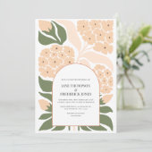 Invitation Mariage de printemps moderne abstrait à la brume d (Debout devant)