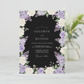 Invitation Mariage de printemps noir et sombre (Debout devant)