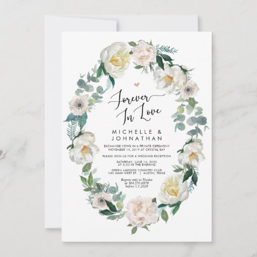 Invitation Mariage de Printemps Parfait et Fugace (Devant)