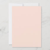 Invitation Mariage de printemps pastel pêche (Dos)