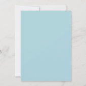 Invitation Mariage de printemps radiant bleu ciel (Dos)
