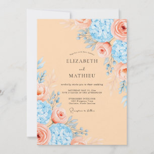 Invitation Mariage de printemps raffiné aux abricots