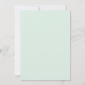 Invitation Mariage de printemps ravissant vert menthe (Dos)