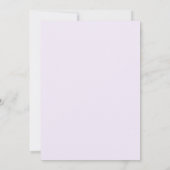 Invitation Mariage de printemps romantique jaune violet (Dos)