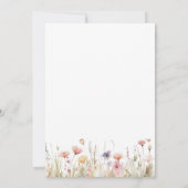 Invitation Mariage de printemps rose Fleur sauvage rustique (Dos)