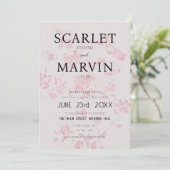 Invitation Mariage de printemps rose moderne (Debout devant)