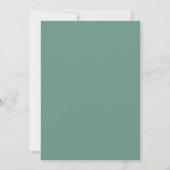 Invitation Mariage de printemps serein vert sarcelle (Dos)