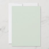 Invitation Mariage de printemps splendide vert menthe (Dos)