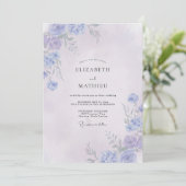 Invitation Mariage de printemps tranquille lilas (Debout devant)