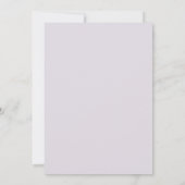 Invitation Mariage de printemps tranquille lilas (Dos)