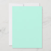 Invitation Mariage de printemps vert menthe enchantant (Dos)