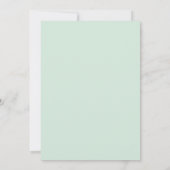 Invitation Mariage de printemps vert menthe enjoué (Dos)