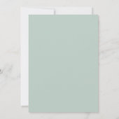 Invitation Mariage de printemps vert sauge poli (Dos)