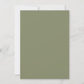 Invitation Mariage de printemps vert sauge vibrant (Dos)