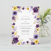 Invitation Mariage de printemps violet exubérant (Debout devant)